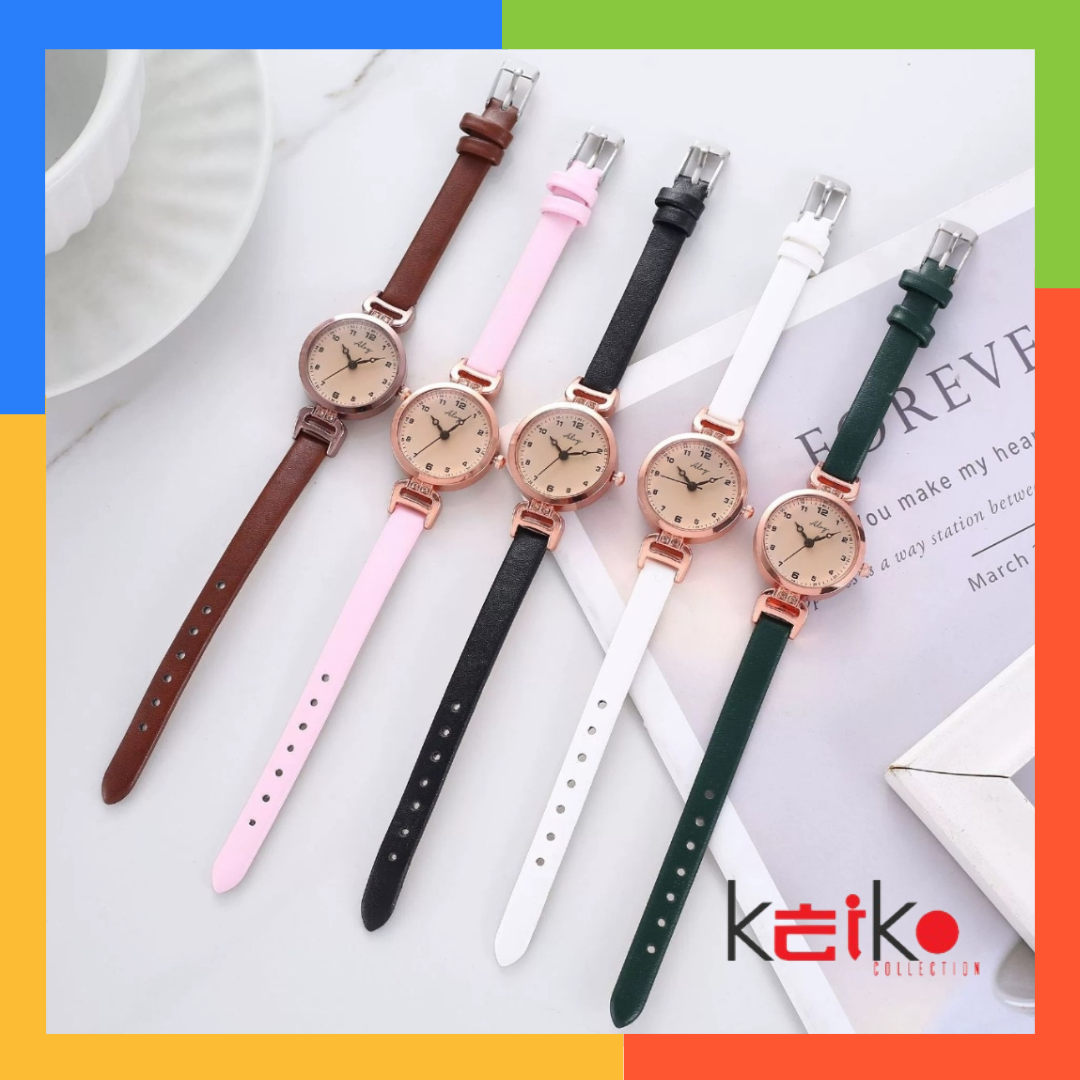 ANKL020 - Jam Tangan Wanita Belt Digital Scale Fashion Versatile Casual Quartz Women Watches