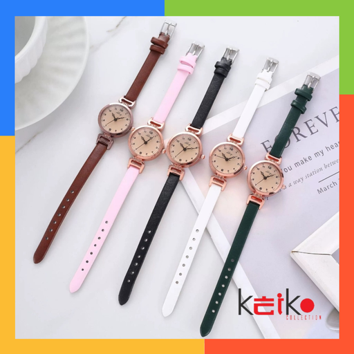 ANKL020 - Jam Tangan Wanita Belt Digital Scale Fashion Versatile Casual Quartz Women Watches